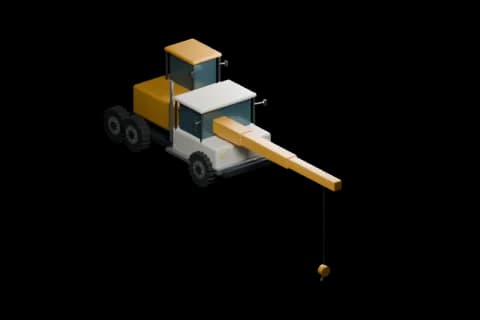 In-game crane model