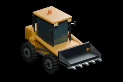 In-game skidsteer model
